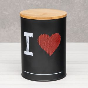 Lata Decorada de Metal I Love 18x13cm - Sottile