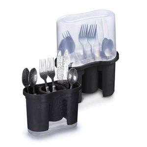 Porta Talheres com Tampa Preto - Nitron