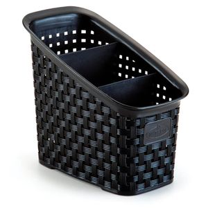Porta Talheres Rattan Preto - Nitron