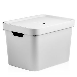 Caixa Organizadora Cube Retangular com Tampa 18l Branco - Martiplast