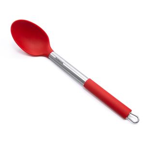 Colher de Silicone Vermelho com Cabo De Inox - Meridional