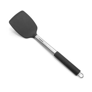 Espátula de Silicone com Cabo De Inox Preto - Meridional
