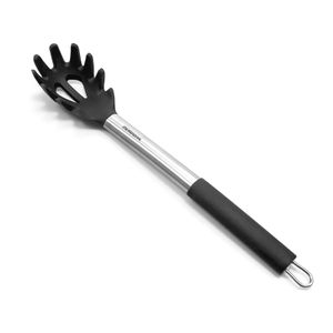Pegador de Macarrão De Silicone com Cabo De Inox Preto - Meridional