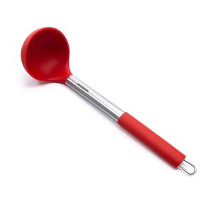 Concha de Silicone com Cabo De Inox Vermelho - Meridional