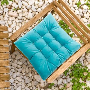 Futon Suede Turquesa 40x40cm - Shelter
