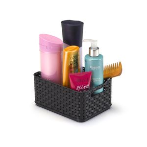 Caixa Organizadora 1,7l Rattan Preto - Arthi