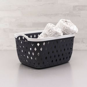 Cesto Organizador Multiuso Vazado 35cm Cinza - Home Space