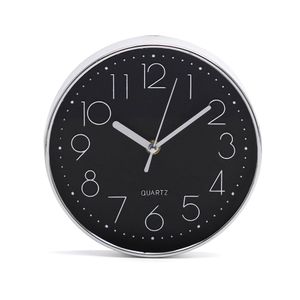 Relógio de Parede 20,3cm Preto Silver - Sottile
