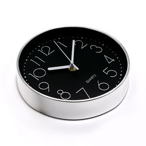Relógio de Parede 20,3cm Preto Silver - Sottile