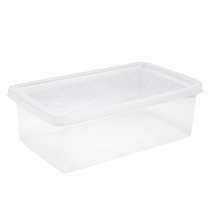 Pote de Plástico Retangular para Legumes 31cm Transparente - Ordene