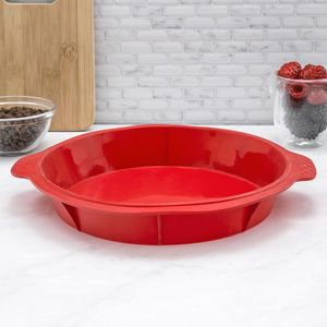 Forma de Silicone Antiaderente para Bolo 29cm Vermelha - Silicook