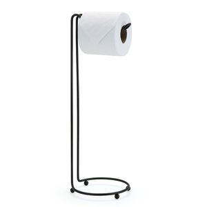 Porta Papel Higiênico de Chão Preto - Arthi