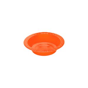 Prato Fundo Descartável 12cm com 10 Unidades Laranja Neon - Bello Festas