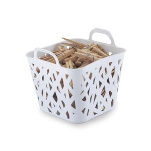 Cesta Organizadora Retangular 17x20cm Branca - Arthi