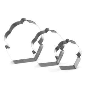 Cortadores de Biscoito Cupcake Inox 3 Peças - Petit Patisserie