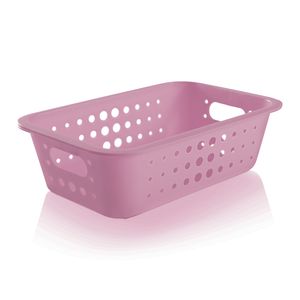Cesta Organizadora Retangular 8,5x29cm Rosa Quartzo - Martiplast