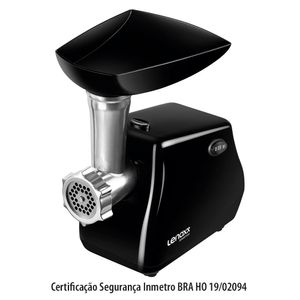 Moedor de Carne Elétrico Power Food Preto - Lenoxx