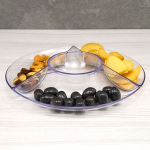 Petisqueira de Acrílico com 3 Divisões Luna 28cm - Martiplast