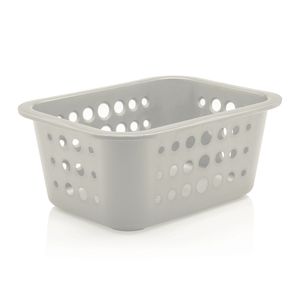 Kit Com 6 Cestas Organizadoras Retangular 8x18cm Branca - Martiplast