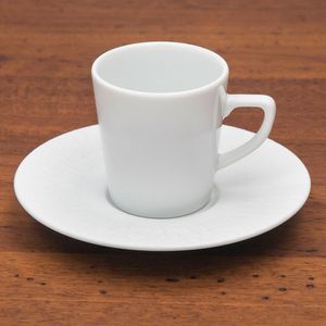 Xícara de Café com Pires Aspen 70mL Branca - Schmidt