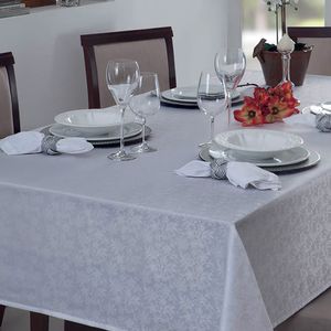 Toalha de Mesa Quadrada 1,40x2,10m Prata Il Zani - Branyl