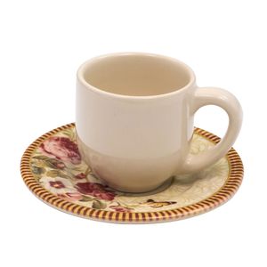Xícara de Café com Pires Mônaco Mirabell 75mL - Porto Brasil