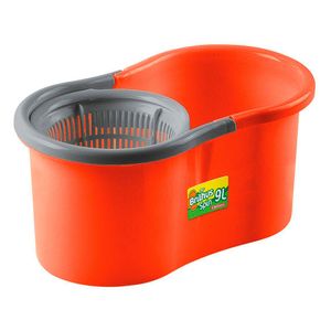 Esfregão Mop Spin Brilhus com Balde Laranja - Bettanin
