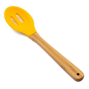 Colher de Silicone Perfurada Amarela - Nativus