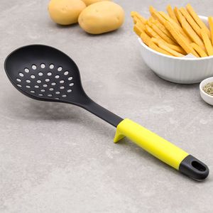 Escumadeira Nylon com Apoio 34cm Amarela - Utility
