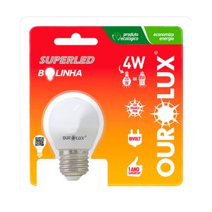 Lâmpada Superled Bolinha 4w Bivolt 6500k - Ourolux