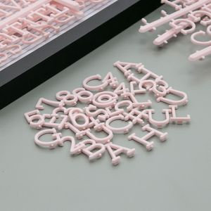 Conjunto de Letras e Números Removíveis 188 Peças Rosa - Sottile