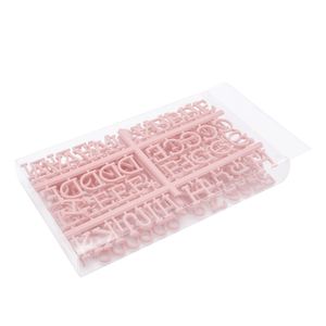 Conjunto de Letras e Números Removíveis 188 Peças Rosa - Sottile