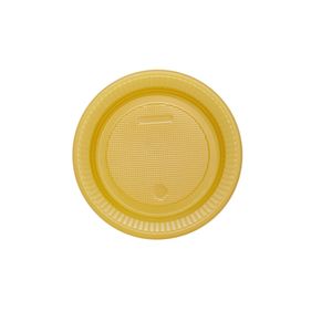Prato Raso Descartável 15cm Kit com 10 Unidades Cor Doce de Leite - Bello Festas