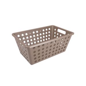 Cesta Organizadora Retangular Grande 12,3x28,8cm Cinza - Coza