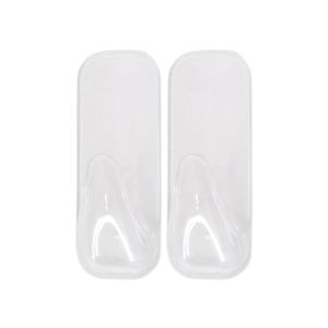 Gancho Adesivo Retangular Clear 2 Peças - Home Space