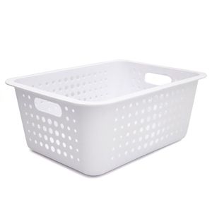Cesta Organizadora Retangular 16,5x41cm Branca - Martiplast