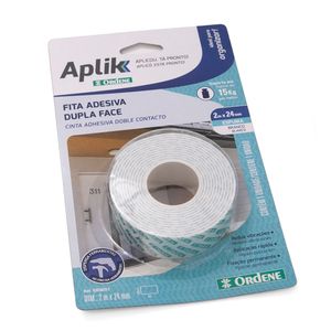 Fita Adesiva Dupla Face Espuma Branca 2m - Ordene