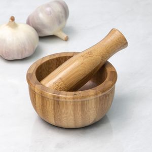Pilão de Bambu e Socador Temperos - Nativus