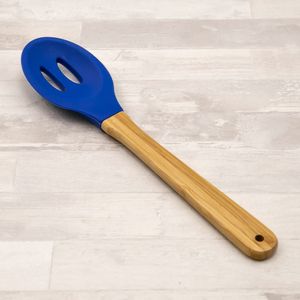 Colher de Silicone Perfurada Azul - Nativus