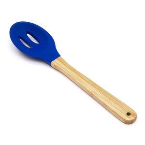 Colher de Silicone Perfurada Azul - Nativus