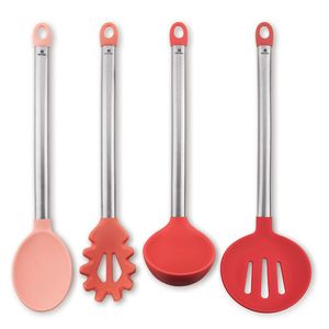 Conjunto de Utensílios 4 Peças Rosa - Hércules