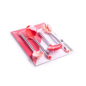 Conjunto de Utensílios 4 Peças Rosa - Hércules