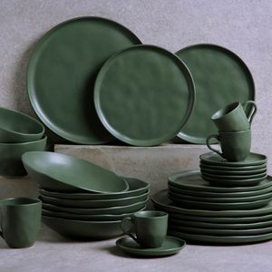 Prato Bio Stoneware Leaf Verde