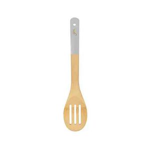 Colher Vazada de Bambu 30cm Branca - Yoi