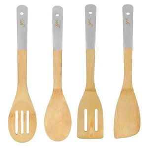 Espátula de Bambu 30cm Branca - Yoi