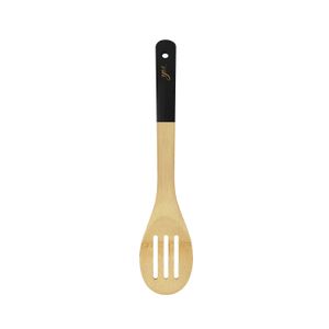 Colher Vazada de Bambu 30cm Preta - Yoi
