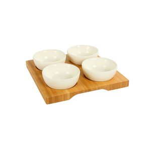 Petisqueira Bambu e Cerâmica 19,5cm - Yoi