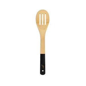 Colher Vazada de Bambu 30cm Preta - Yoi