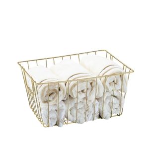 Cesto Organizador 20x27cm Dourado - Arthi