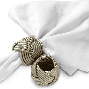 Argola para Guardanapo Traccia 4 Peças Pérola - Copa & Cia